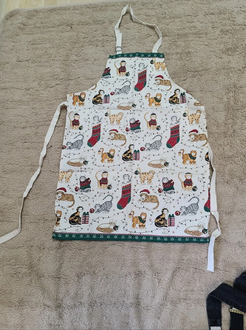 Kay Dee Deb Strain Xmas Cats Galore Kitchen Cooking Apron